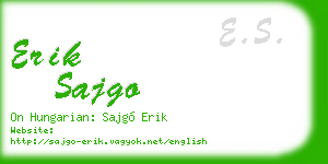 erik sajgo business card
